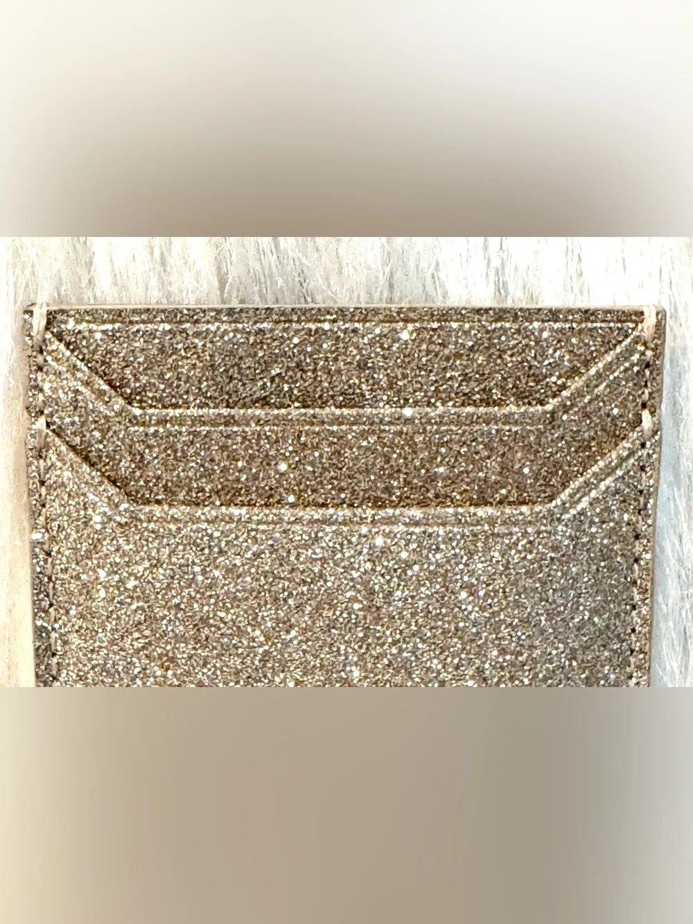 Kate Spade New York Glitter Triple Sticker Smartphone Pocket Gold NWOT RARE